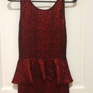 Red Shimmery Dress Size Medium